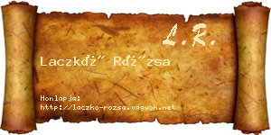 Laczkó Rózsa névjegykártya