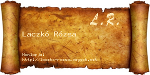 Laczkó Rózsa névjegykártya