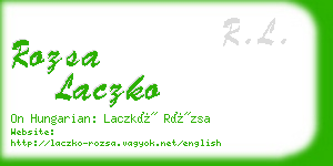 rozsa laczko business card